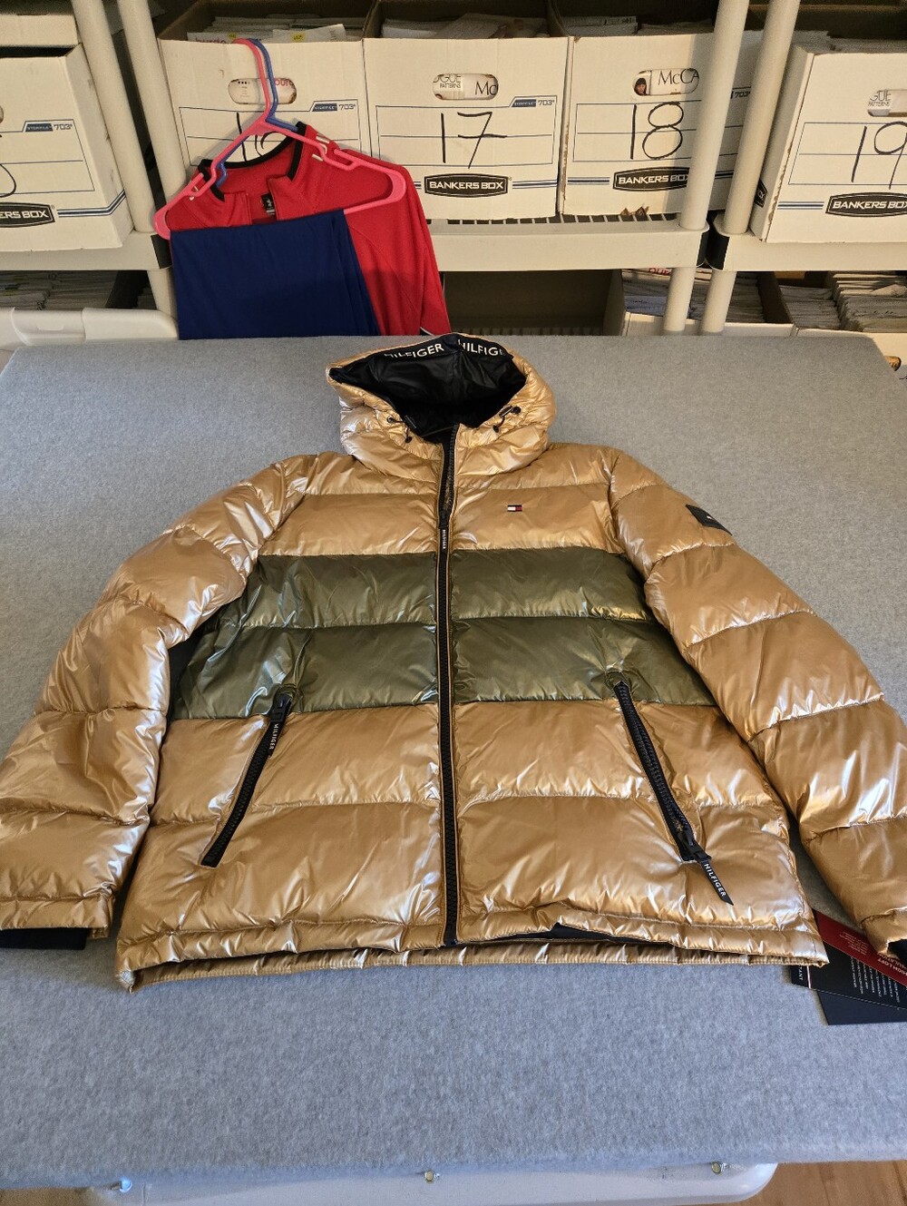 Tommy Hilfiger Mens 159AN823 Water Wind Resistant Puffer Jacket